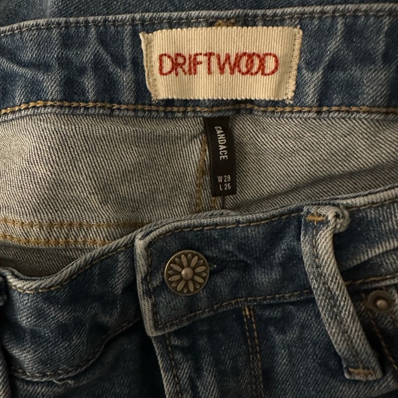 DRIFTWOOD Candace Crop Straight Blue Satin Stripe - Picture 7 of 10